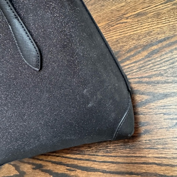 Kate Spade Black Shimmy Glitter Small Tote Purse - Picture 2 of 3